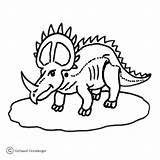 Styracosaurus Coloring Pages Dinosaur Color Puzzle sketch template