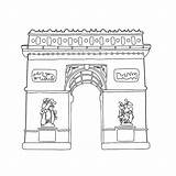Triomphe Arc Parijs Gebouwen Steden Leukvoorkids sketch template