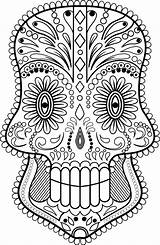 Sugar Skull Coloring Advanced Kidspressmagazine Now sketch template