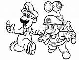 Coloring Pages Mario Super Games Luigi Brothers Game Kids Printable Hunger Clip Books Popular sketch template