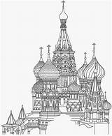 Basilio Catedral Kremlin Basil Moscow Russian Adulte Paysage Mosca Basils Rusia Basile Russa Vectorial Moscú Cattedrali Paesaggi sketch template