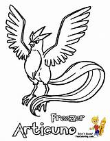 Articuno Coloring Legendary Characters sketch template