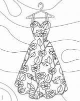 Coloring Crayola Dress Books Adult Elegant Pages Escapes Fashion Color Adults Floral Etsy Book sketch template