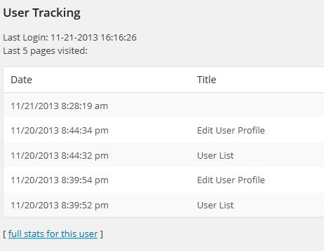user tracking extension