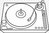 Dj Clipart Mixer Coloring Turntable Clip Jockey Disc Phonograph Record Book Turntables Save Cliparts sketch template
