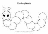 Worm Reading Printable Book Chart Template Coloring Preschool Kids Pages Craft Worms Reward Cute Kindergarten Logs Activityvillage Letter Charts Little sketch template