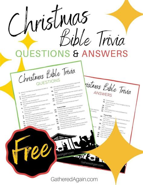 christmas bible trivia questions  quiz  family christmas