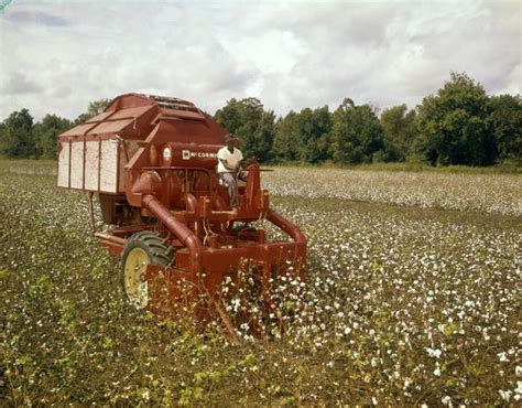 propelled cotton picker photograph wisconsin historical