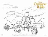 Christopher Robin Coloring Disney sketch template