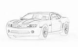 Camaro Coloring Drawing Chevrolet 2010 Pages Drawings Print Paintingvalley sketch template