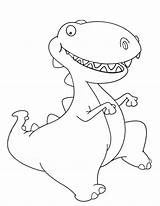 Dinosaur Coloring Pages Baby Dinosaurs Cute Print Cartoon Paw Kids Color Rex Wolf Printable Clipart Cried Boy Getcolorings Who Getdrawings sketch template