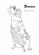 Dionysus Greci Antica Greca Colorare Eros Poseidone sketch template