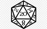 D20 Dungeons Dice sketch template