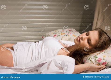 Sensual Girl Sleeping In The Bedroom Stock Image Image Of Fashion