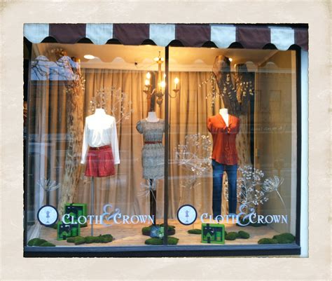 boutique window display window display  cloth crown boutique store design boutique