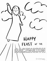 Ascension Sunday Liturgical sketch template