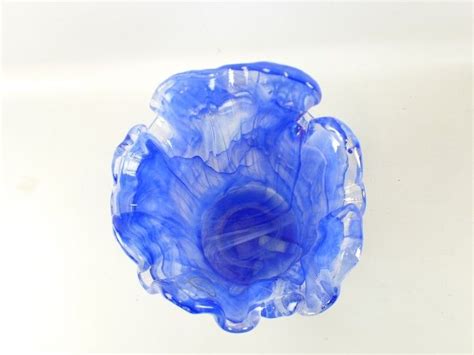 Lavorazione Arte Murano Blue Glass Vase Blue Glass Vase Gorgeous