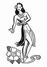 Hula Dancer Coloring Pages sketch template