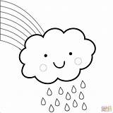 Rainbow Supercoloring Clouds Dxf sketch template