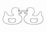 Duck Ducks Clipart Coloring Rubber Two Pair Openclipart Paradox Monochrome Chicken Photography Clipground Large sketch template