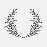 Wreath Laurel Monogram Vine sketch template