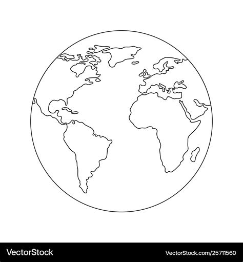 earth globe template world map  style icon  vector image