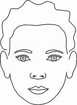 Face Template Coloring Painting Pages Drawing Templates Blank Boy Colouring Clipart Outline Faces Kids Printable Paint Color Makeup Paintings Cliparts sketch template