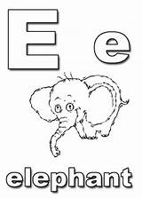 Alphabet Coloring Pages Elephant Color Kids Getcolorings Printable sketch template