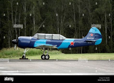 blue yak  airplane stock photo alamy