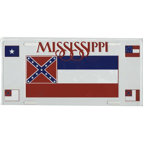 mississippi flag bonnie blue first third confederate flags license