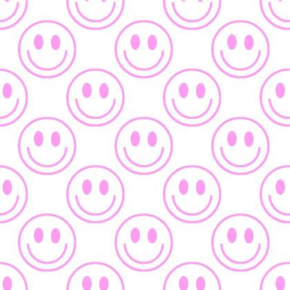 pink smiley faces  white background seamless background