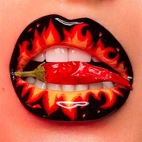 Striking Lip Artworks By Vlada Haggerty Lips Striking Lip Artworks By