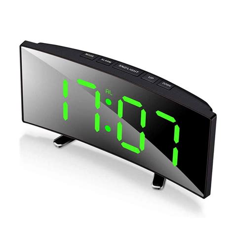 willkey usb battery alarm clock digital led display modern battery operated mirror night