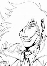 Alucard Lineart Portrait Deviantart sketch template