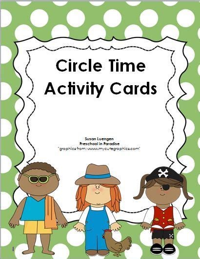 circle time activity cards circle time activities activity cards