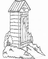 Outhouse Coloring Pages Clipart Duck Drawing Hunting West Old Cliparts Clip House Line Donald Getdrawings Library Related Wagon Covered sketch template