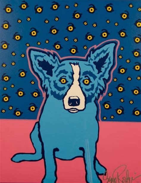 blue dog george rodrigue starry starry nights  offer ba dss ebay   blue dog art