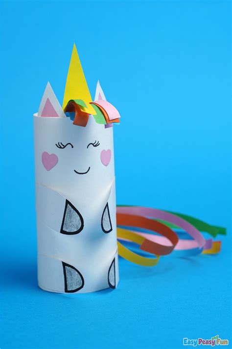 unicorn paper roll craft easy peasy  fun