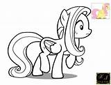 Fluttershy Coloring Kj Pages Newer Frozen sketch template