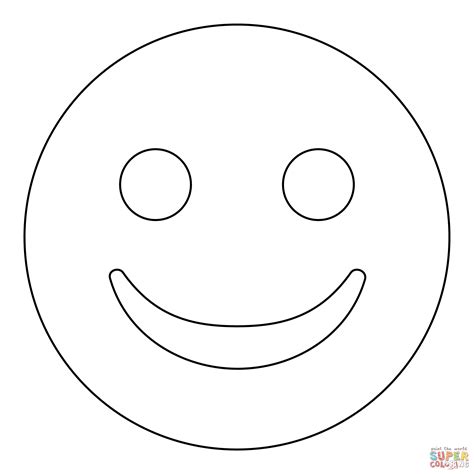 Smiling Face Coloring Page Free Printable Coloring Pages