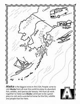 Alaska Coloring Map Pages State Getcolorings Color Printable Fish Book sketch template