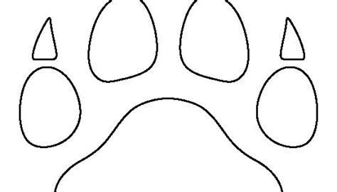 leopard paw print pattern   printable outline  crafts