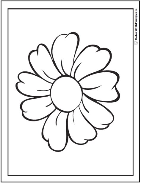 printable daisy flower coloring pages   quality file
