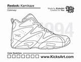 Reebok Kamikaze Kicksart sketch template