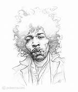 Jimi Hendrix Sketch Drawing Behance Getdrawings Paintingvalley sketch template
