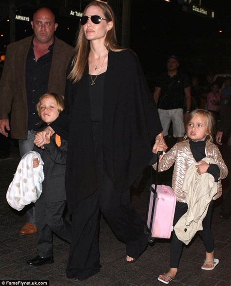 A Jolie Trip Down Under Angelina Leaves Los Angeles With Her Brood To