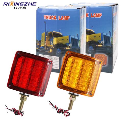rxz car truck led brake turn signal lamps rear tail light warning lights tailight parts