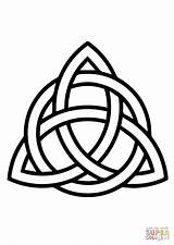 Celtic Triquetra Coloring Pages Circle Celta Knot Printable Symbol Trinity Celte Interlaced Triqueta Clipart Tattoo Celtiques Symbols La Symbole Knots sketch template