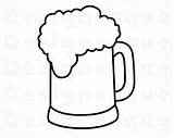 Silhouette Bierkrug Bier Cerveza Umriss Tarro Vaso Jarra sketch template