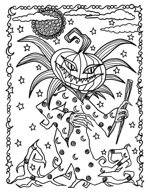 halloween digital coloring book adult coloring color pages etsy